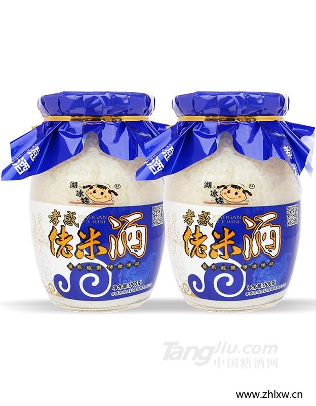 湖冰娃孝感佬米酒900g瓶装（蓝）图1