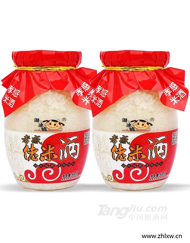 湖冰娃孝感佬米酒500g瓶（红）图1