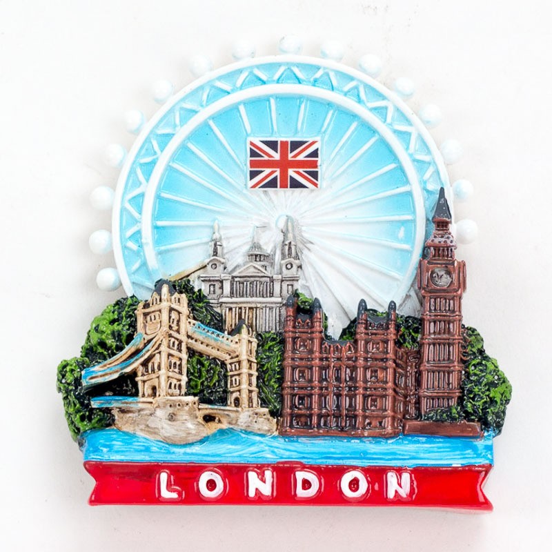 哈比创意 英国伦敦文创旅游纪念3D立体磁贴树脂冰箱贴现货批发图5