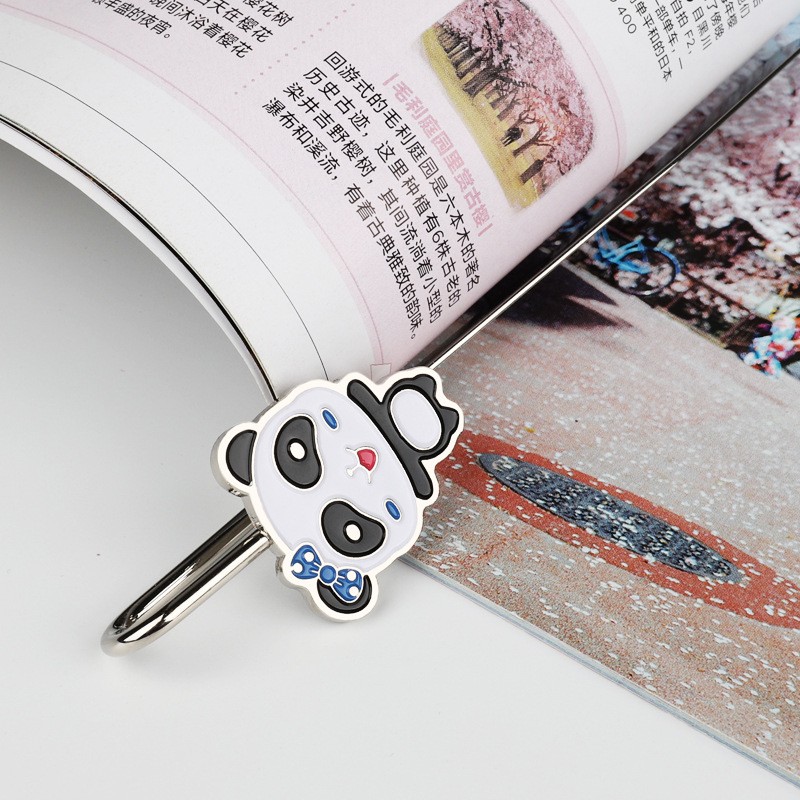 四川成都旅游纪念礼品国宝大熊猫金属书签学生用中国风创意伴手礼图4