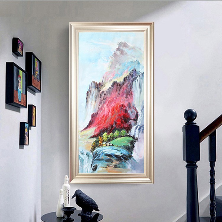 纯手绘油画山水画大幅现代艺术画抽象玄关挂画沙发背景墙装饰画图2