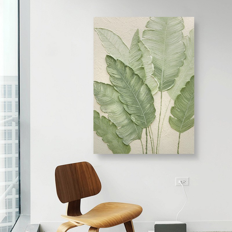 家大业大纯手绘油画客厅背景墙壁成品挂画无框手工大幅立体肌理画图2