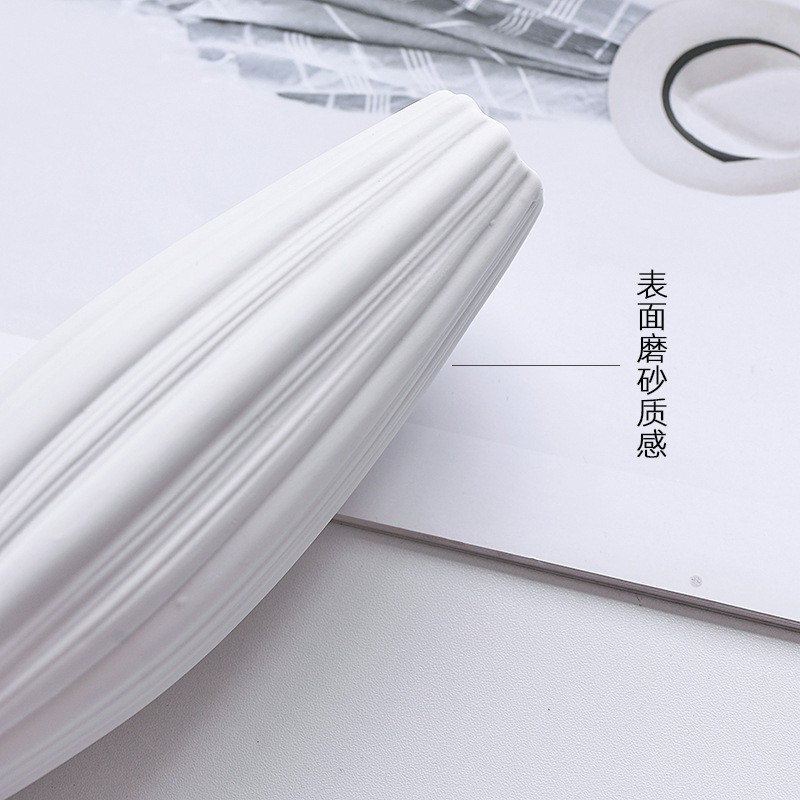 欧式简约ins风白色陶瓷干花插花瓶水培高级感创意家居摆件亚马逊图4