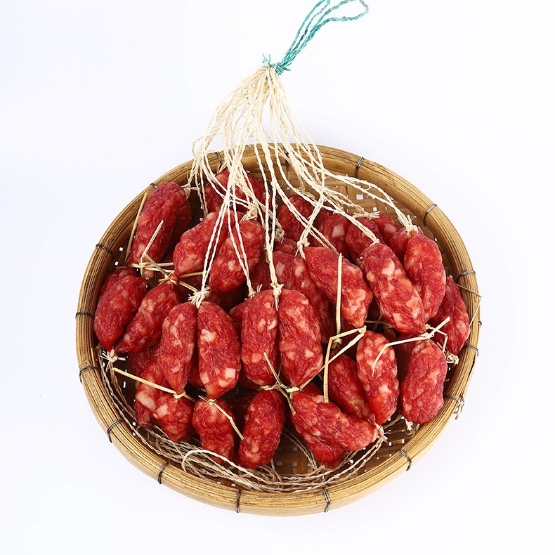 广式10斤散装脆皮粒肠短肠枣肠腊肠腊肉 饭堂餐饮腊肠厂家批发图3