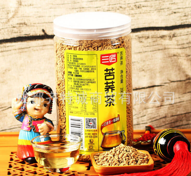 三匠 苦荞茶黄苦荞茶390g 量贩罐装听筒装 四川特产荞麦茶叶图2