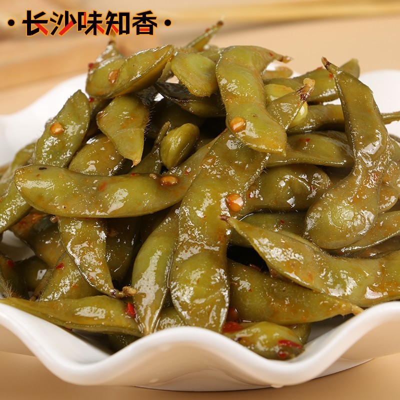 香辣毛豆 麻辣豆笋 藕片 酱香花生卤味菜即食素菜下酒菜商用食材图2