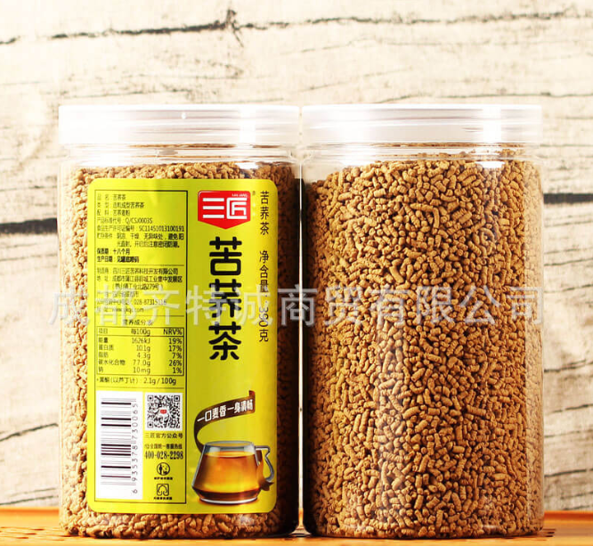 三匠 苦荞茶黄苦荞茶390g 量贩罐装听筒装 四川特产荞麦茶叶图5