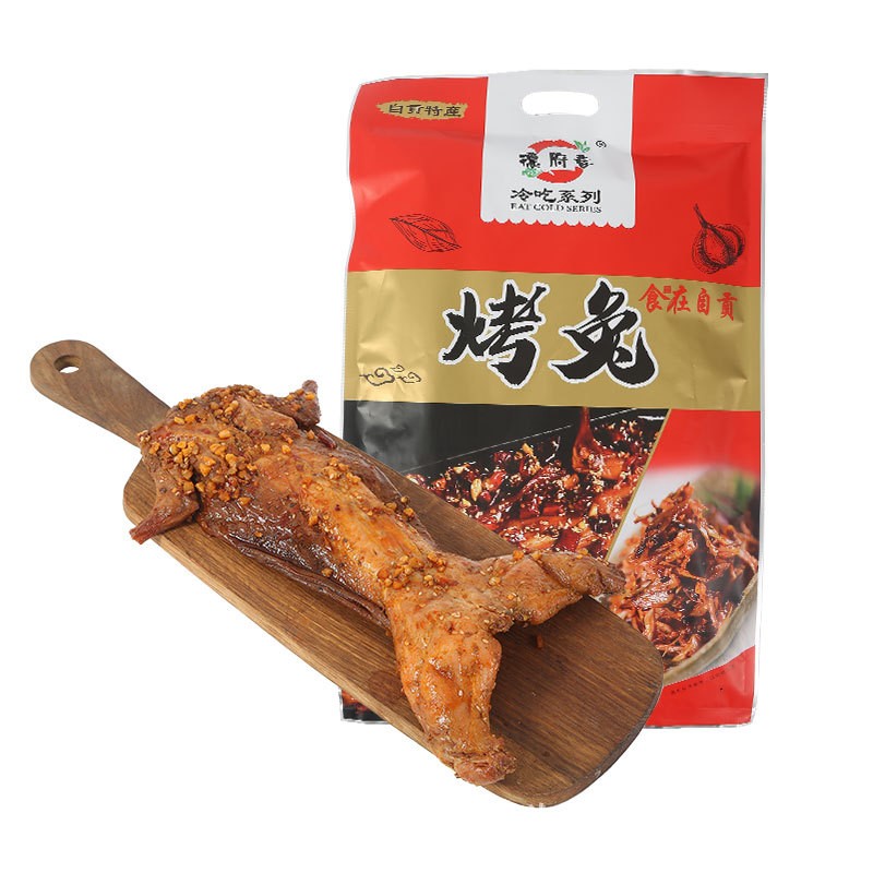 厂家直供手撕烤兔整只兔子肉四川特色冷吃兔批发麻辣熟食一件代发图2