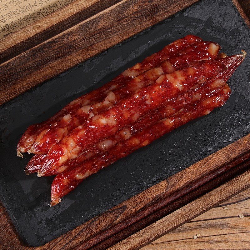 友恒腊味广式腊肠500g装广东烤肠广味腊肉风干香肠江门特产香肠图2