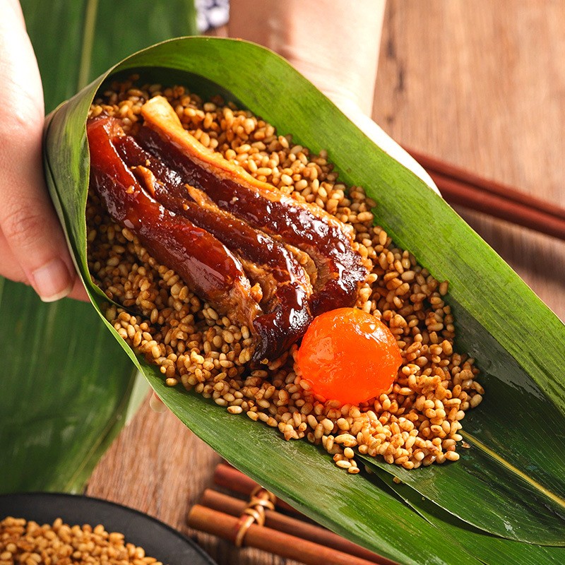 嘉兴长条粽蛋黄五花肉粽大肉粽早餐真空速食端午团购批发传统糕点图2