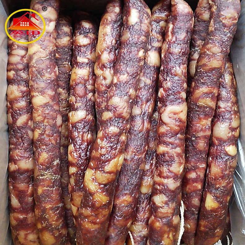 厂家直供 农家腊肠柴火烟熏肠 400克腊肉土腊肠 咸味鲜肉腊肠批发图2