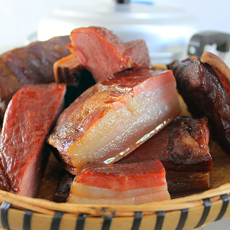 湖南特产柴火五花肉 农家烟熏腊肉 土猪肉肥腊肉后腿腊肉厂家批发图2