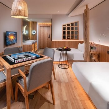 趣.闲居｜榻榻米棋牌双床房—国风席居美学图3