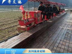 户外景区网红大中小型轨道小火车蒸汽有轨电动观光车农场游乐设备