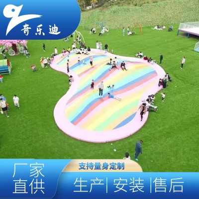 单双球蹦蹦云无动力游乐设备 户外景区农场沙窝亲子跳跳云厂家