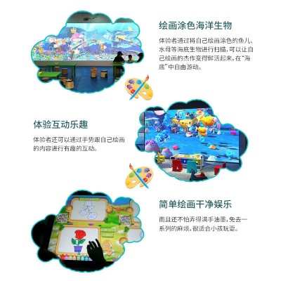 儿童互动投影游戏ar绘画室内早教幼儿园投影乐园沉浸式投影游戏机