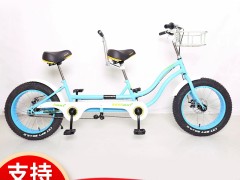 奥威特品牌 沙滩情侣车 家庭健身车 双人骑自行车 雪地双人车胖胎