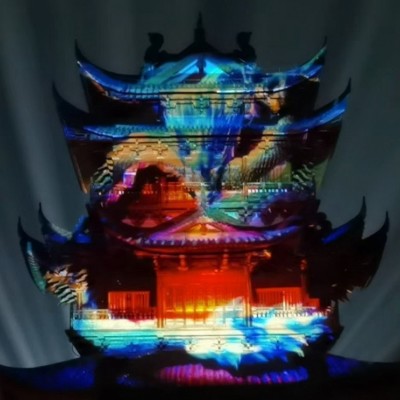 文旅夜游楼体秀户外墙体秀 松下投影10000-35000流明